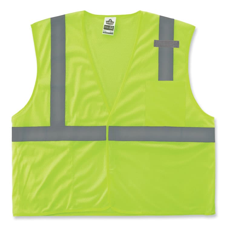 ERGODYNE CORPORATION GloWear 8210HL-S Single Size Class 2 Economy Mesh Vest, Polyester, 2X-Large, Lime (EGO24526)