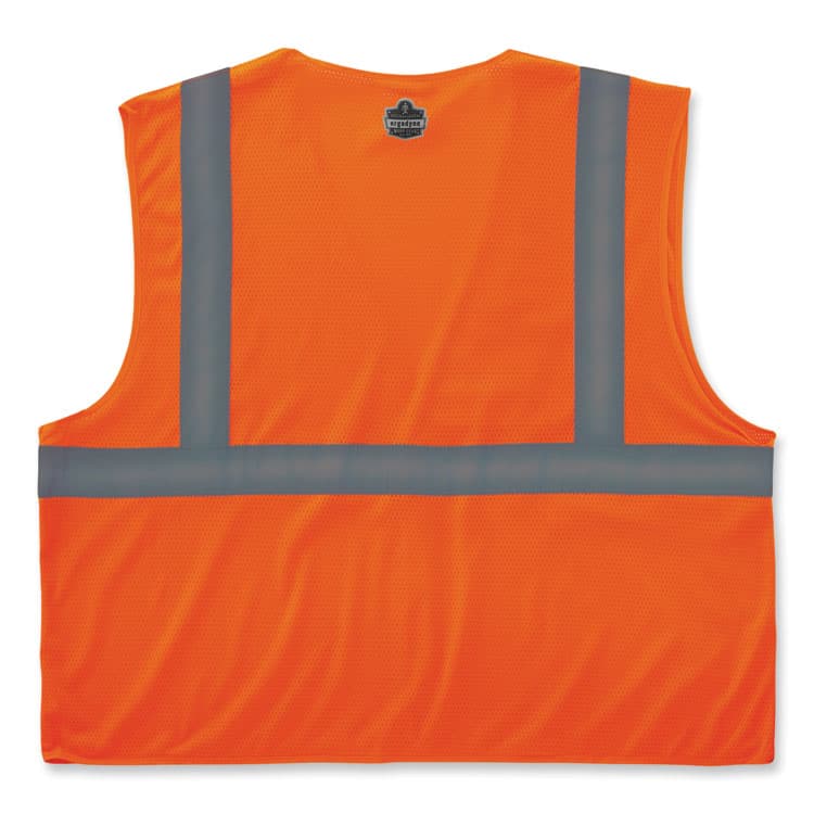 ERGODYNE CORPORATION GloWear 8210HL-S Single Size Class 2 Economy Mesh Vest, Polyester, Large, Orange (EGO24534) thumbnail 2