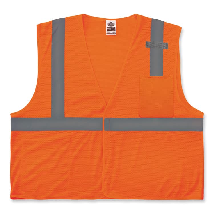 ERGODYNE CORPORATION GloWear 8210HL-S Single Size Class 2 Economy Mesh Vest, Polyester, X-Large, Orange (EGO24535)