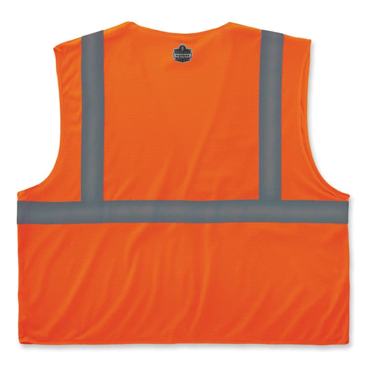 ERGODYNE CORPORATION GloWear 8210HL-S Single Size Class 2 Economy Mesh Vest, Polyester, 2X-Large, Orange (EGO24536) thumbnail 2