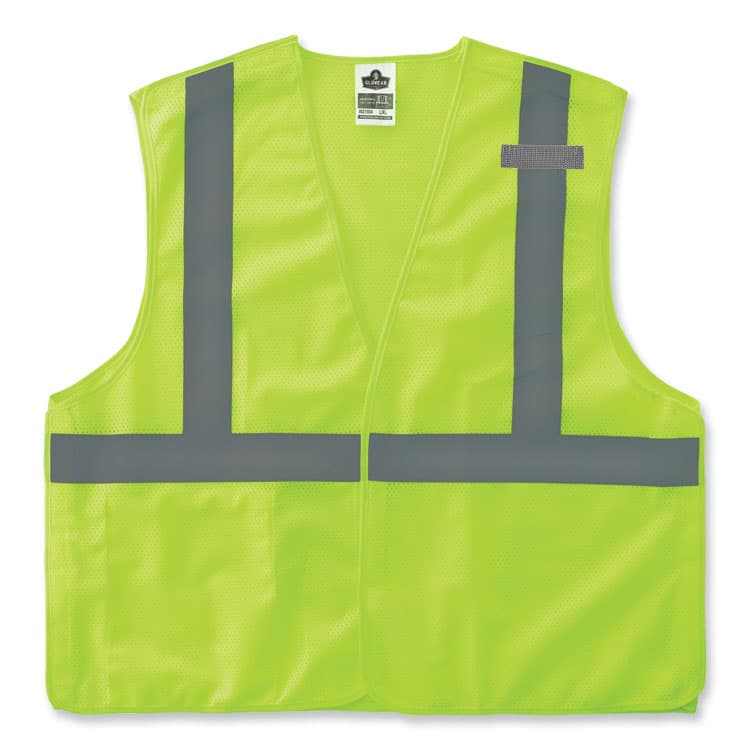 ERGODYNE CORPORATION GloWear 8215BA-S Single Size Class 2 Economy Breakaway Mesh Vest, Polyester, X-Small, Lime (EGO24541)