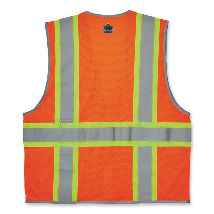 ERGODYNE CORPORATION GloWear 8246Z-S Single Size Class 2 Two-Tone Mesh Vest, Polyester, 3X-Large, Orange (EGO24577) thumbnail 3