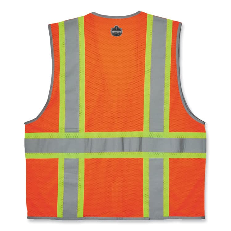 ERGODYNE CORPORATION GloWear 8246Z-S Single Size Class 2 Two-Tone Mesh Vest, Polyester, 2X-Large, Orange (EGO24576) thumbnail 3