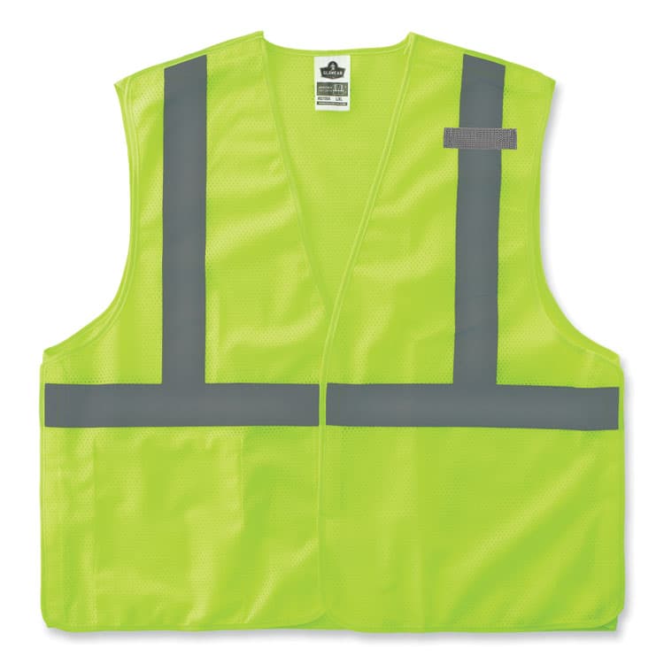 ERGODYNE CORPORATION GloWear 8215BA-S Single Size Class 2 Economy Breakaway Mesh Vest, Polyester, 3X-Large, Lime (EGO24547)