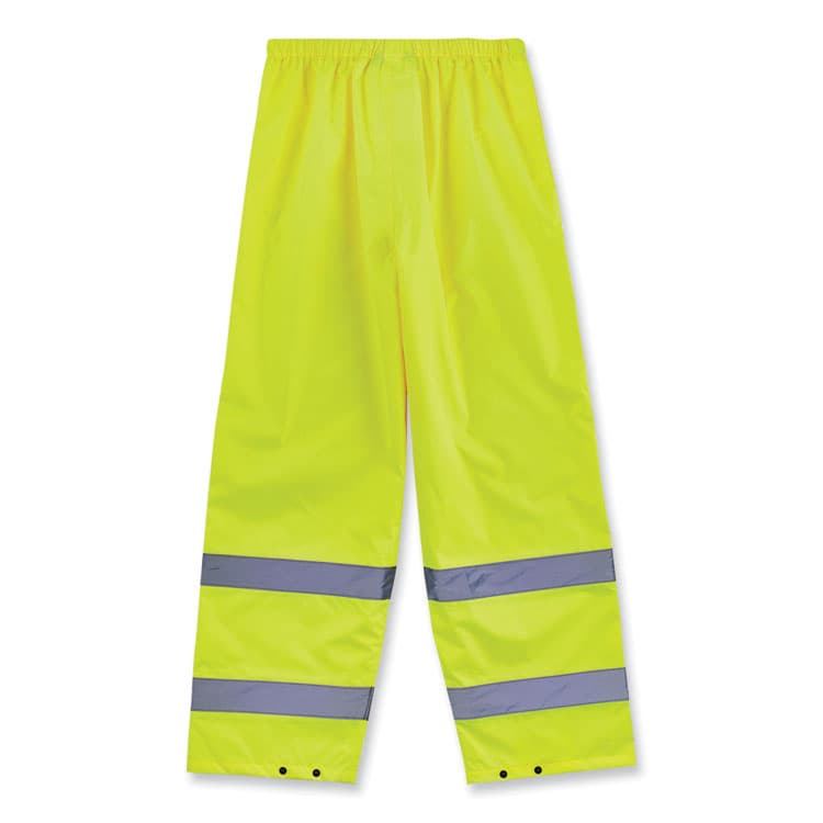 ERGODYNE CORPORATION GloWear 8916 Class E Lightweight Hi-Vis Rain Pants, Medium, Lime (EGO25343) thumbnail 2