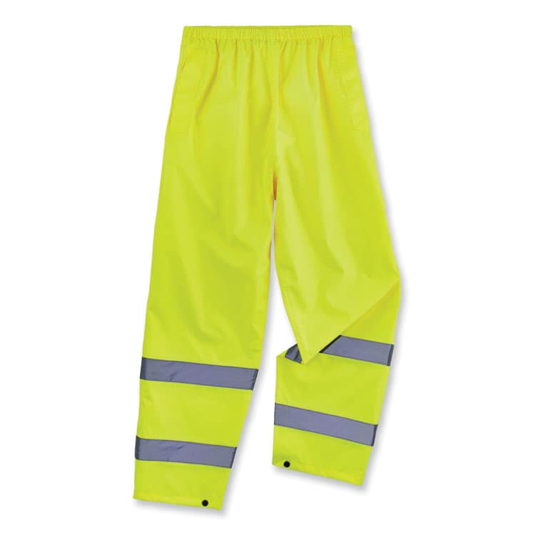 ERGODYNE CORPORATION GloWear 8916 Class E Lightweight Hi-Vis Rain Pants, 4X-Large, Lime (EGO25348)