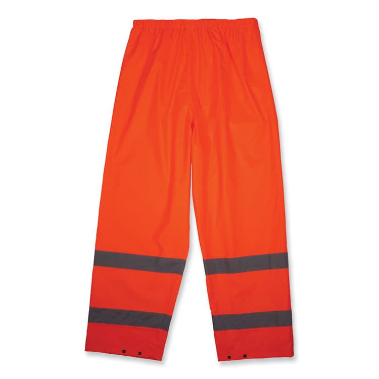 ERGODYNE CORPORATION GloWear 8916 Class E Lightweight Hi-Vis Rain Pants, Large, Orange (EGO25444) thumbnail 2