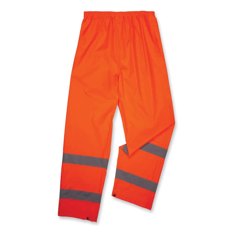 ERGODYNE CORPORATION GloWear 8916 Class E Lightweight Hi-Vis Rain Pants, 3X-Large, Orange (EGO25447)
