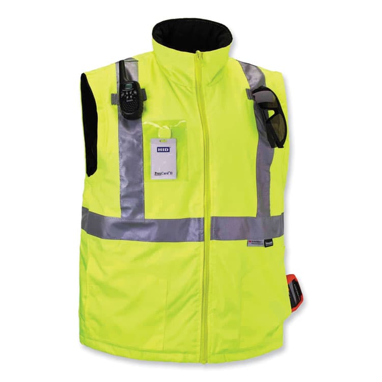 ERGODYNE CORPORATION GloWear 8287 Class 2 Hi-Vis Jacket with Removable Sleeves, X-Large, Lime (EGO25495) thumbnail 4