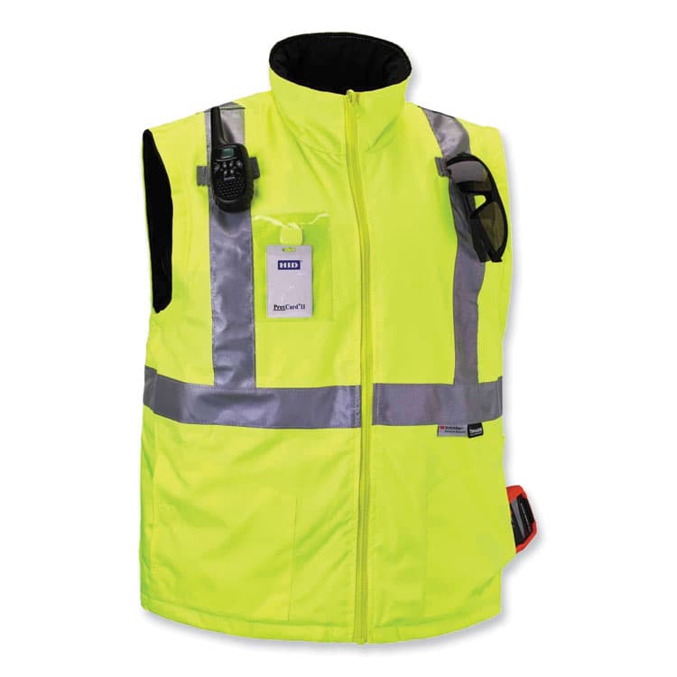 ERGODYNE CORPORATION GloWear 8287 Class 2 Hi-Vis Jacket with Removable Sleeves, 3X-Large, Lime (EGO25497) thumbnail 4
