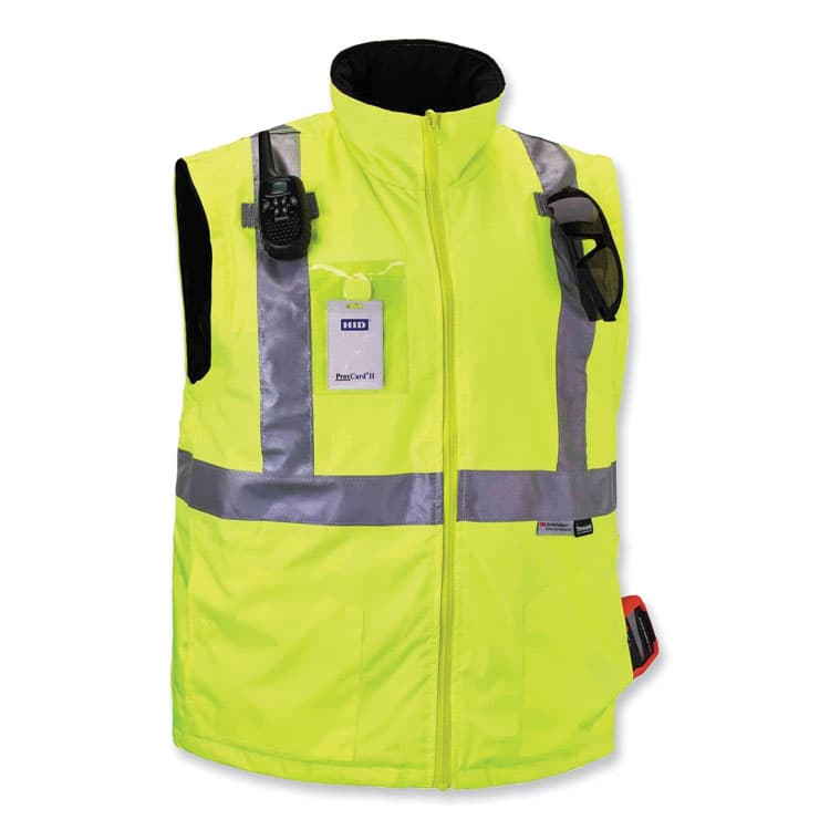 ERGODYNE CORPORATION GloWear 8287 Class 2 Hi-Vis Jacket with Removable Sleeves, 4X-Large, Lime (EGO25498) thumbnail 4