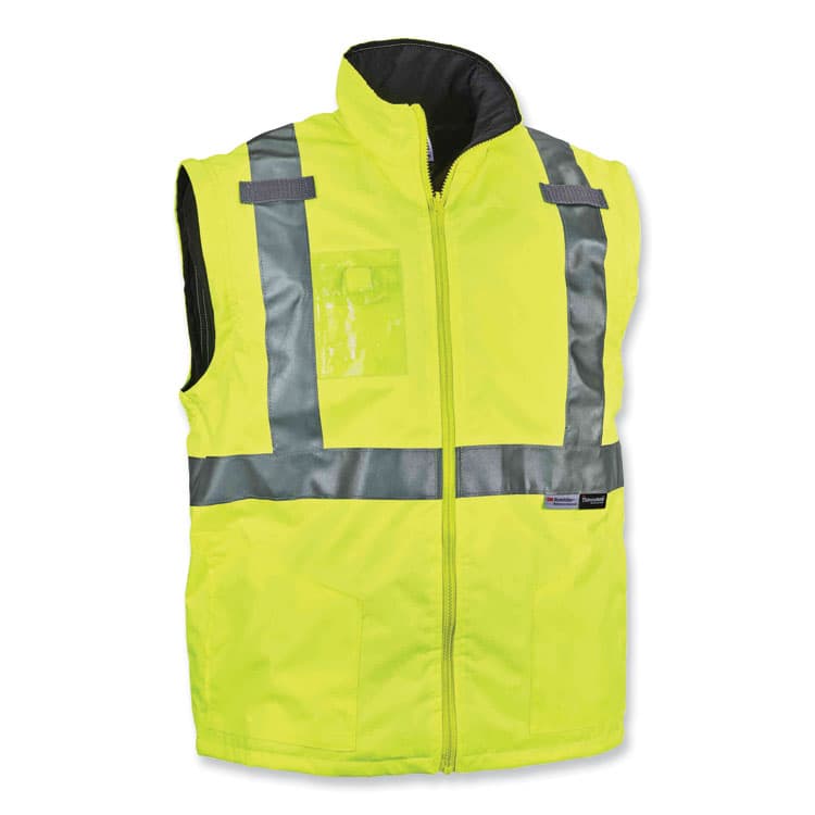 ERGODYNE CORPORATION GloWear 8287 Class 2 Hi-Vis Jacket with Removable Sleeves, 5X-Large, Lime (EGO25499) thumbnail 2