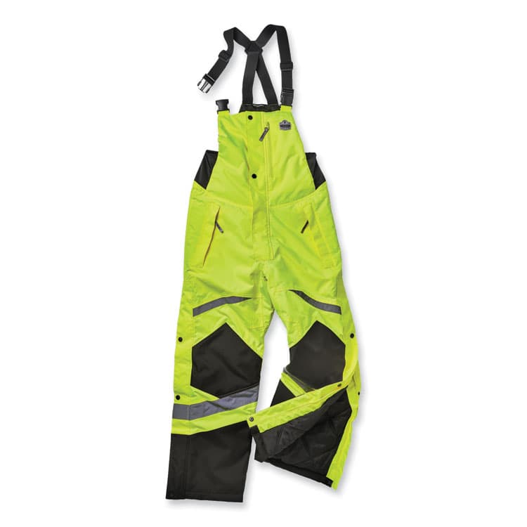 ERGODYNE CORPORATION GloWear 8928 Class E Hi-Vis Insulated Bibs, Medium, Lime (EGO25523)