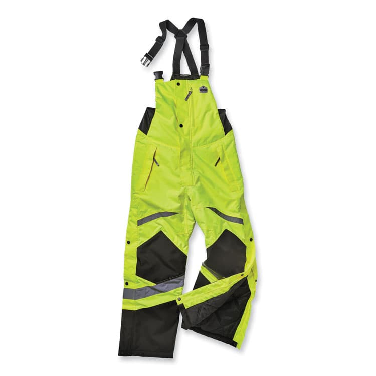 ERGODYNE CORPORATION GloWear 8928 Class E Hi-Vis Insulated Bibs, X-Large, Lime (EGO25525)