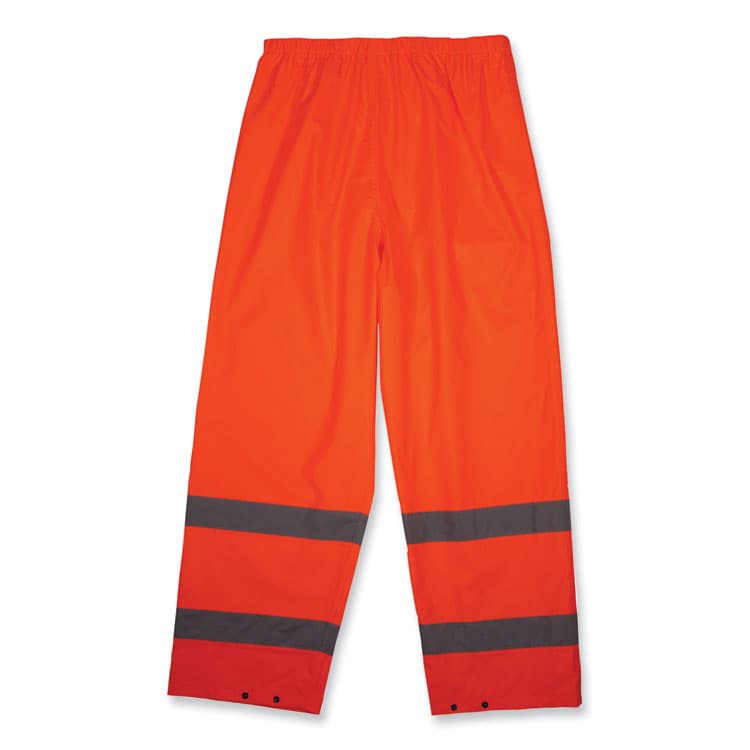 ERGODYNE CORPORATION GloWear 8916 Class E Lightweight Hi-Vis Rain Pants, Medium, Orange (EGO25443) thumbnail 2