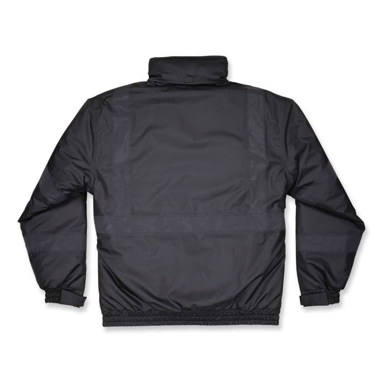 ERGODYNE CORPORATION GloWear 8377EV Non-Certified Hi-Vis Quilted Bomber Jacket, Black, Large (EGO25644) thumbnail 2