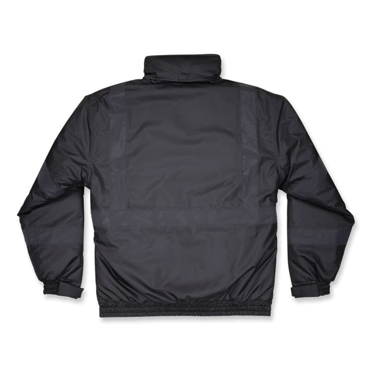 ERGODYNE CORPORATION GloWear 8377EV Non-Certified Hi-Vis Quilted Bomber Jacket, Black, 3X-Large (EGO25647) thumbnail 2