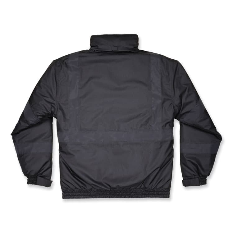 ERGODYNE CORPORATION GloWear 8377EV Non-Certified Hi-Vis Quilted Bomber Jacket, Black, 4X-Large (EGO25648) thumbnail 2