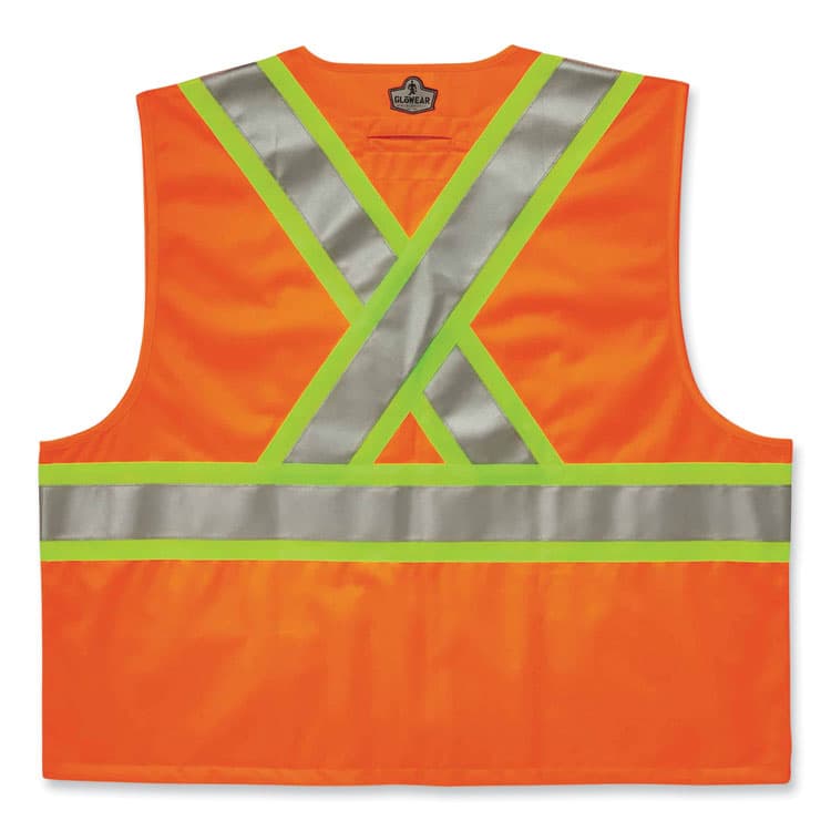 ERGODYNE CORPORATION GloWear 8235ZX Class 2 Two-Tone X-Back Vest, Polyester, Small/Medium, Orange (EGO26183) thumbnail 2