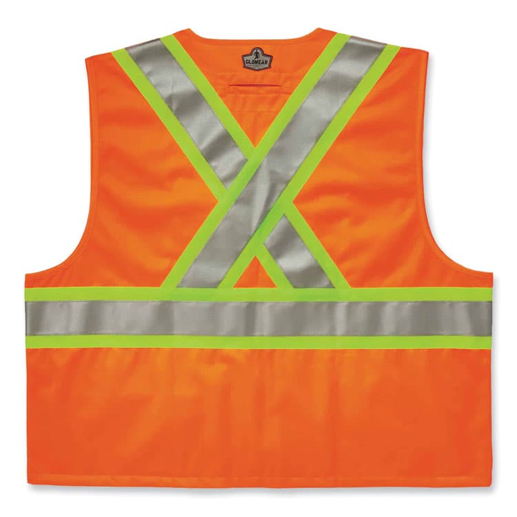 ERGODYNE CORPORATION GloWear 8235ZX Class 2 Two-Tone X-Back Vest, Polyester, Large/X-Large, Orange (EGO26185) thumbnail 2