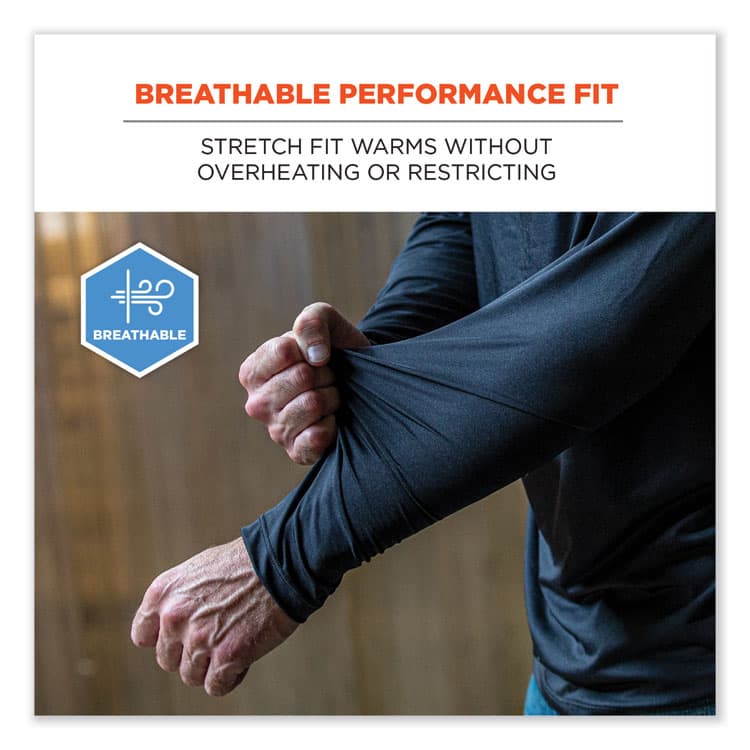 ERGODYNE CORPORATION N-Ferno 6436 Long Sleeve Lightweight Base Layer Shirt, Large, Black (EGO40234) thumbnail 4