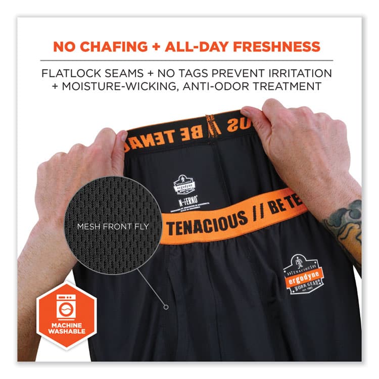 ERGODYNE CORPORATION N-Ferno 6480 Midweight Base Layer Pants - 240 g, 3X-Large, Black (EGO40807) thumbnail 4