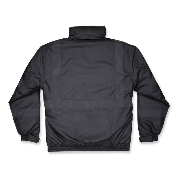 ERGODYNE CORPORATION GloWear 8377EV Non-Certified Hi-Vis Quilted Bomber Jacket, Black, 5X-Large (EGO25649) thumbnail 2