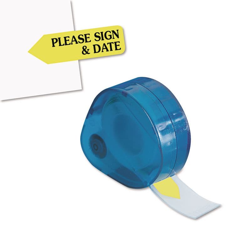 REDI-TAG CORPORATION Arrow Message Page Flags in Dispenser, "Please Sign and Date", Yellow, 120 Flags (RTG81124) thumbnail 2