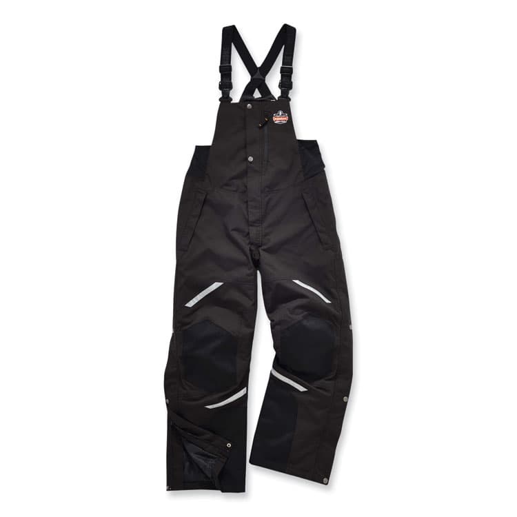 ERGODYNE CORPORATION N-Ferno 6471 Thermal Bibs with 500D Nylon Shell, Large, Black (EGO41214)