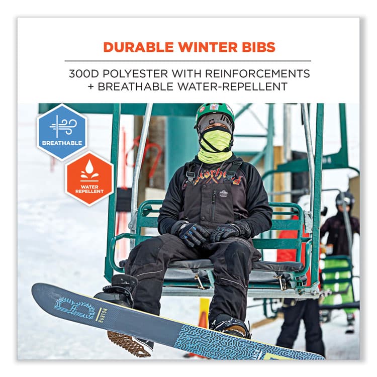 ERGODYNE CORPORATION N-Ferno 6472 Thermal Bib with 300D Oxford Shell, 2X-Large, Black (EGO41226) thumbnail 3