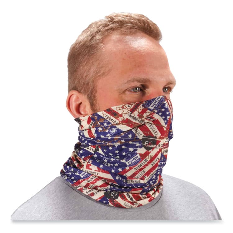 ERGODYNE CORPORATION Chill-Its 6485 Multi-Band, Polyester, One Size Fits Most, Stars and Stripes (EGO42103) thumbnail 2