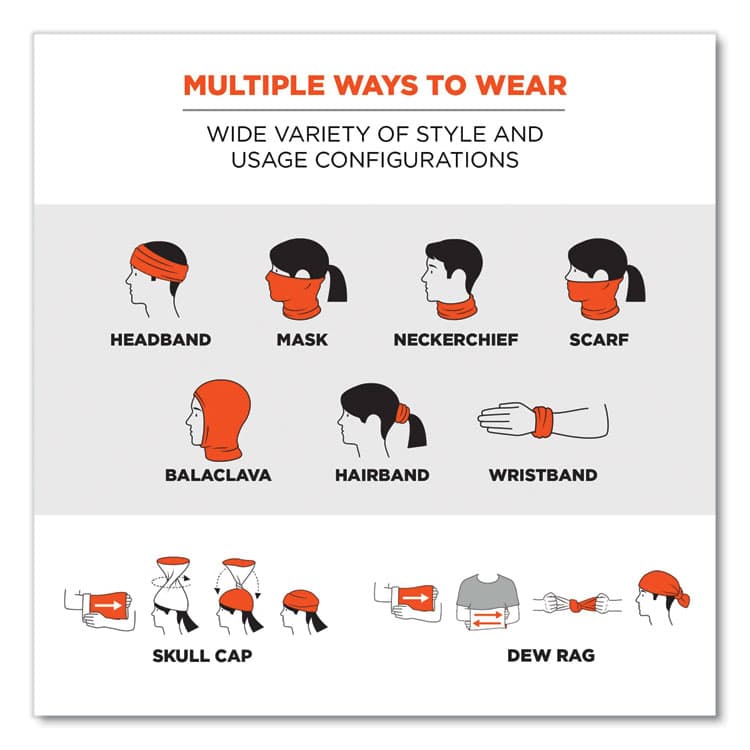 ERGODYNE CORPORATION Chill-Its 6485 Multi-Band, Polyester, One Size Fits Most, Be Tenacious (EGO42119) thumbnail 3