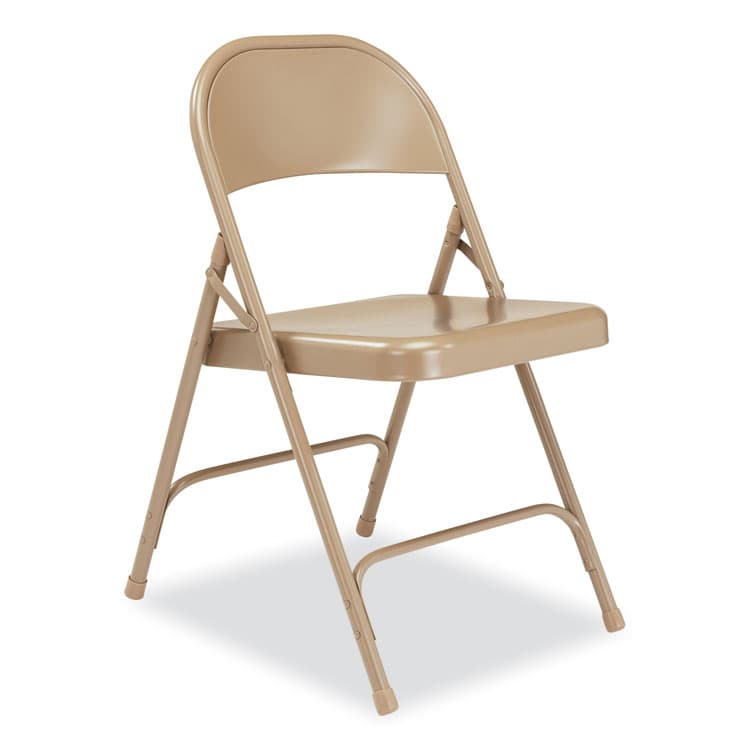 NATIONAL PUBLIC SEATING 50 Series All-Steel Folding Chair, Supports Up to 500 lb, 16.75" Seat Height, Beige Seat, Beige Back, Beige Base, 4/Carton (NPS51) thumbnail 2