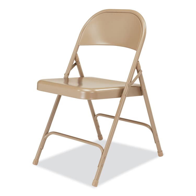 NATIONAL PUBLIC SEATING 50 Series All-Steel Folding Chair, Supports Up to 500 lb, 16.75" Seat Height, Beige Seat, Beige Back, Beige Base, 4/Carton (NPS51) thumbnail 3