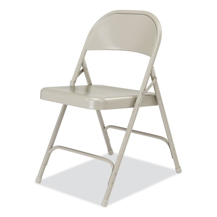 NATIONAL PUBLIC SEATING 50 Series All-Steel Folding Chair, Supports Up to 500 lb, 16.75" Seat Height, Gray Seat, Gray Back, Gray Base, 4/Carton (NPS52) thumbnail 3