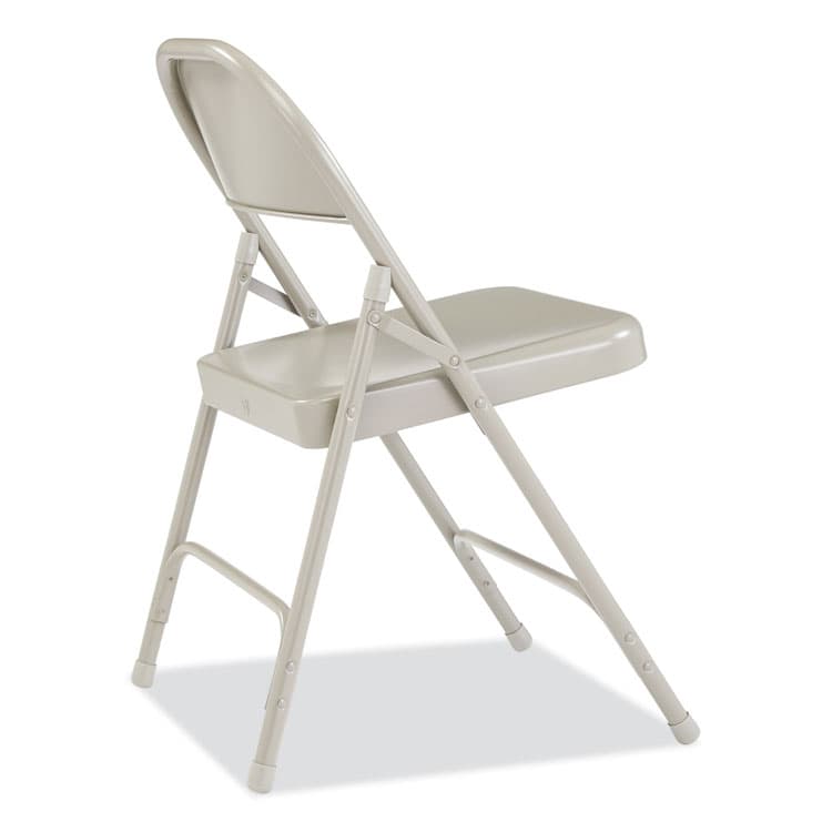 NATIONAL PUBLIC SEATING 50 Series All-Steel Folding Chair, Supports Up to 500 lb, 16.75" Seat Height, Gray Seat, Gray Back, Gray Base, 4/Carton (NPS52) thumbnail 4
