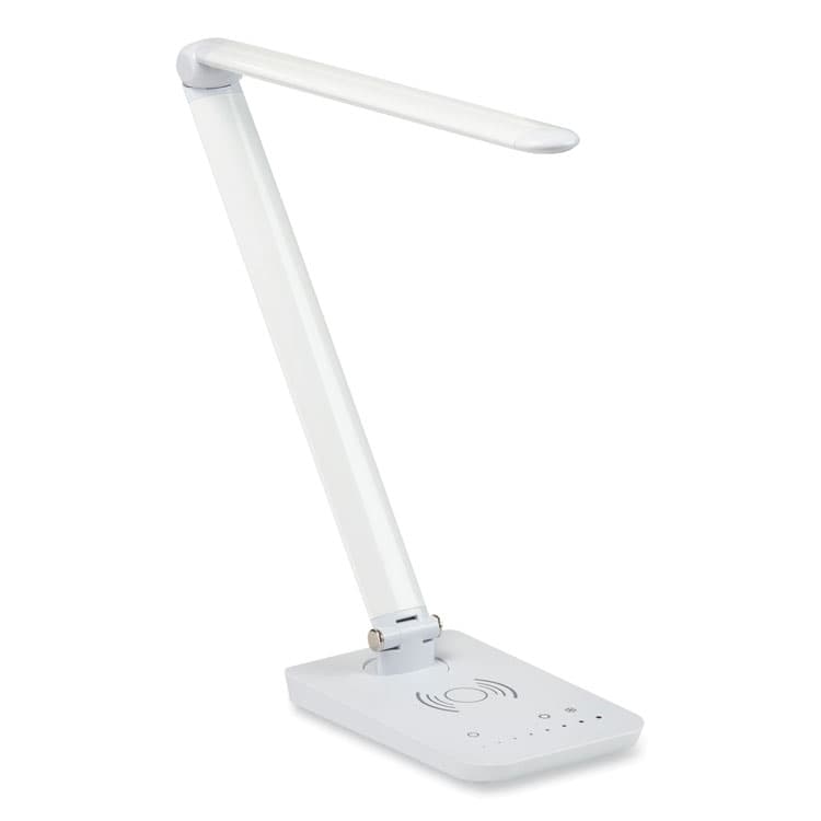 SAFCO PRODUCTS Vamp LED Wireless Charging Lamp, Multi-pivot Neck, 16.75" High, White (SAF1009WH)