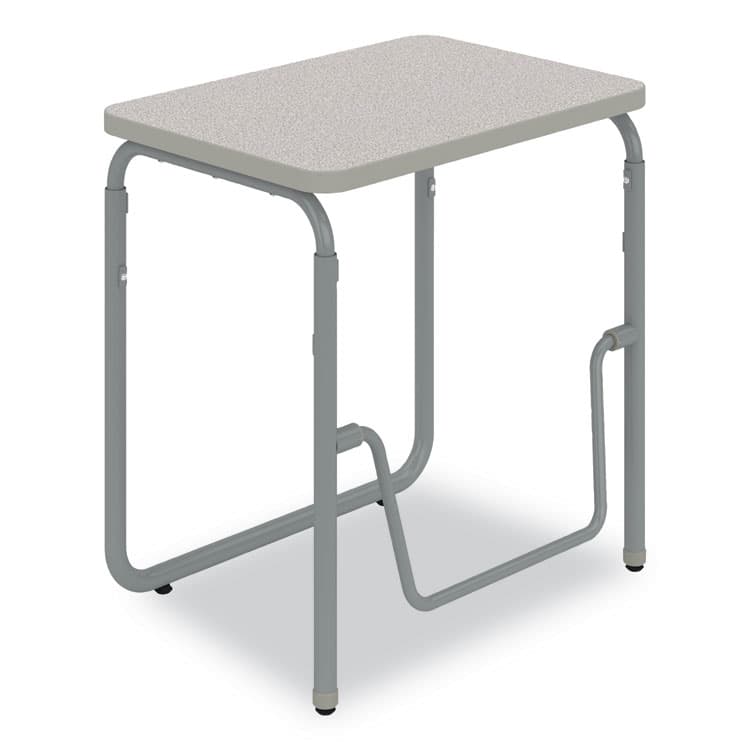 SAFCO PRODUCTS AlphaBetter 2.0 Height-Adjustable Student Desk with Pendulum Bar, 27.75" x 19.75" x 29" to 43", Pebble Gray (SAF1223GR) thumbnail 4