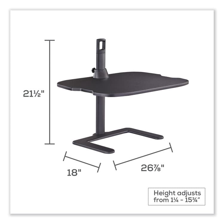SAFCO PRODUCTS Stance Height-Adjustable Laptop Stand, 26.9 x 18 x 1.25 to 15.75, Black, Supports 15 lbs (SAF2180BL) thumbnail 3