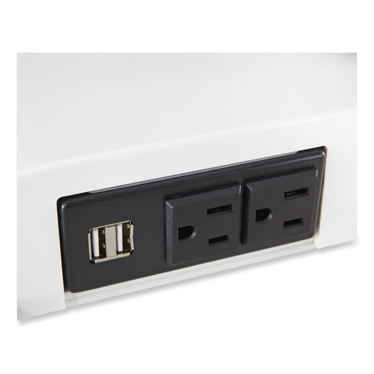 SAFCO PRODUCTS Soar Electric Desktop Sit/Stand Dual Monitor Arm, For 27" Monitors, White, Supports 10 lbs (SAF2193WH) thumbnail 3