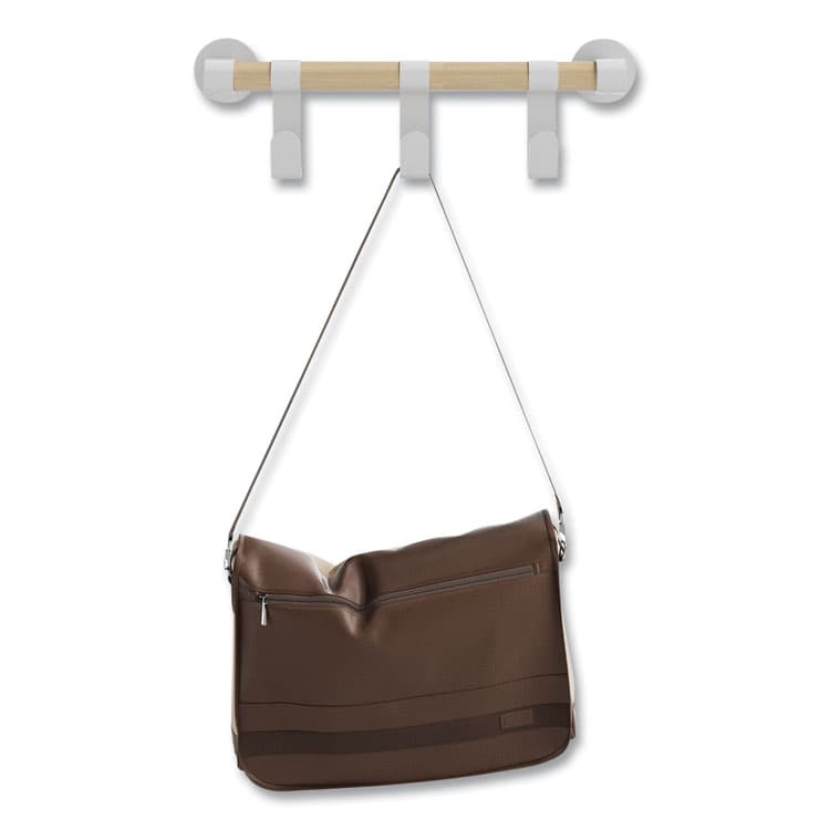 SAFCO PRODUCTS Resi Coat Wall Rack, 3 Hook, 19.75w x 4.25d x 6h, White (SAF4263WH) thumbnail 3