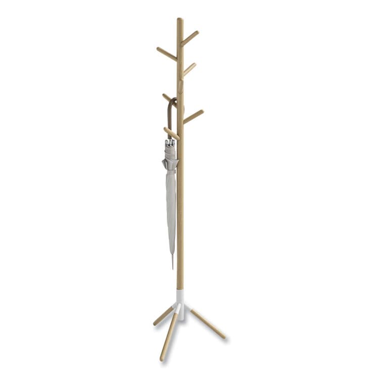 SAFCO PRODUCTS Resi Standing Coat Tree, 6 Hook, 17.25w x 17.25d x 69.5h, White (SAF4265WH) thumbnail 2