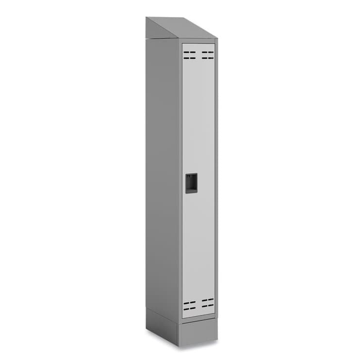 SAFCO PRODUCTS Single Continuous Metal Locker Base Addition, 11.7w x 16d x 5.75h, Gray (SAF5519GR) thumbnail 3