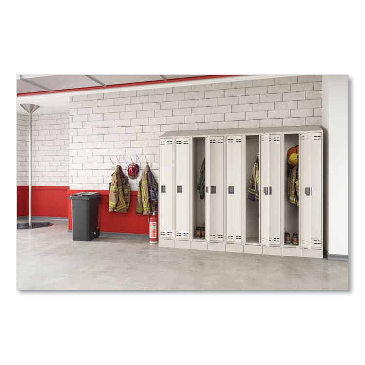 SAFCO PRODUCTS Triple Continuous Metal Locker Base Addition, 35w x 16d x 5.75h, Tan (SAF5520TN) thumbnail 3