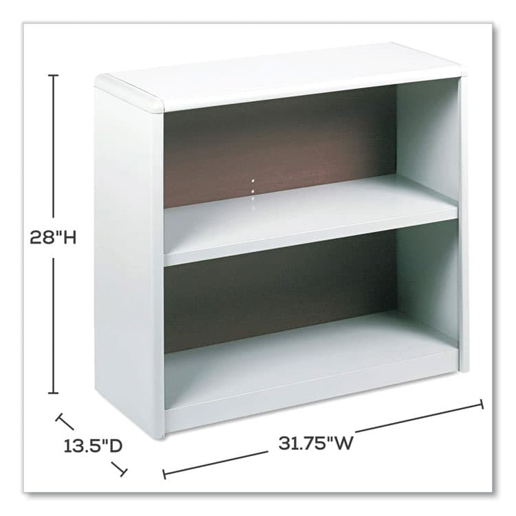 SAFCO PRODUCTS ValueMate Economy Bookcase, Two-Shelf, 31.75w x 13.5d x 28h, Gray (SAF7170GR)