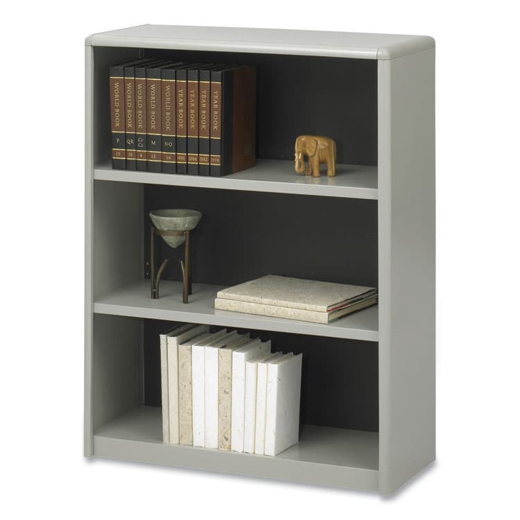 SAFCO PRODUCTS ValueMate Economy Bookcase, Three-Shelf, 31.75w x 13.5d x 41h, Gray (SAF7171GR) thumbnail 4