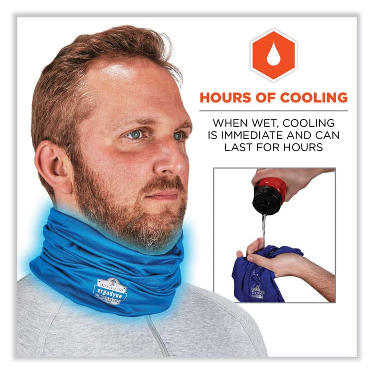 ERGODYNE CORPORATION Chill-Its 6487 Cooling Performance Knit Multi-Band, Polyester/Spandex, One Size Fits Most, Blue (EGO42129) thumbnail 4