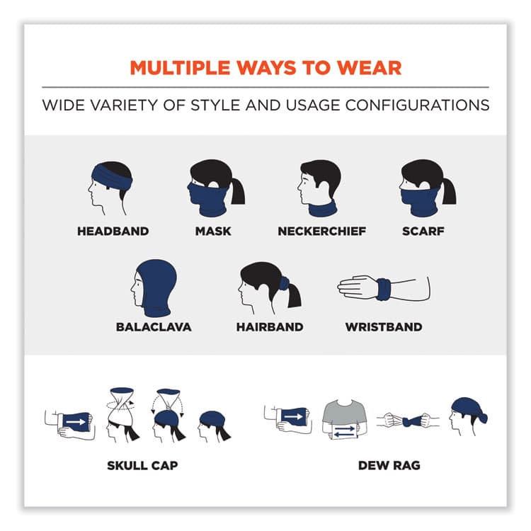 ERGODYNE CORPORATION Chill-Its 6486 FR Multi-Band, Nomex, One Size Fits Most, Navy (EGO42201) thumbnail 3