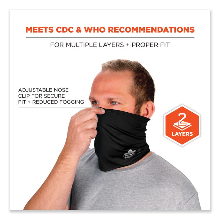 ERGODYNE CORPORATION Chill-Its 6489 2-Layer Cooling Performance Knit Multi-Band, Polyester/Spandex, Large/X-Large, Black (EGO42143) thumbnail 2