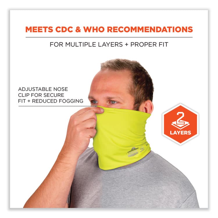 ERGODYNE CORPORATION Chill-Its 6489 2-Layer Cooling Performance Knit Multi-Band, Polyester/Spandex, Large/X-Large, Hi-Vis Lime (EGO42145) thumbnail 2